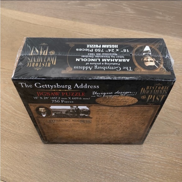 The Gettysburg Address Jigsaw Puzzle Lincoln Portrait 750 Pieces New NWT Games - Picture 4 of 5